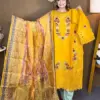 Pakistani Inspired Gorgeous Party 3-piece(Mustard)