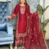 Sararahh Stitched 3-piece(Meroon)